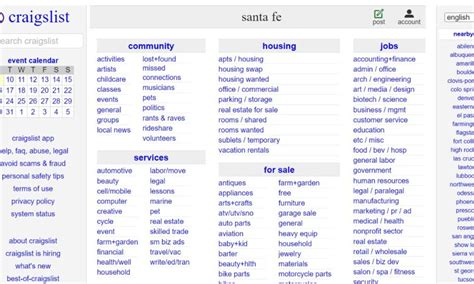 craigslist of santa fe